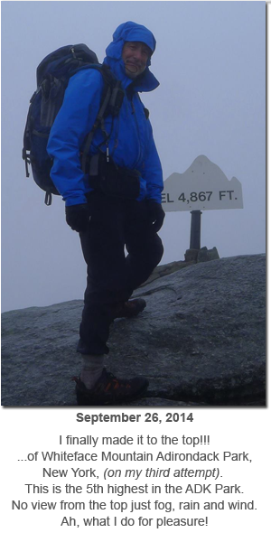 Sept 26 - Charles reaches the top of Whiteface Mountain
